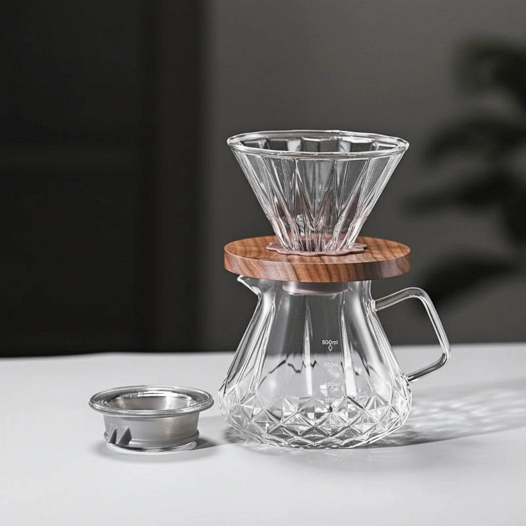 Conjunto de Jarras em Vidro Borossilicato Kazaen para Cafe Gourmet