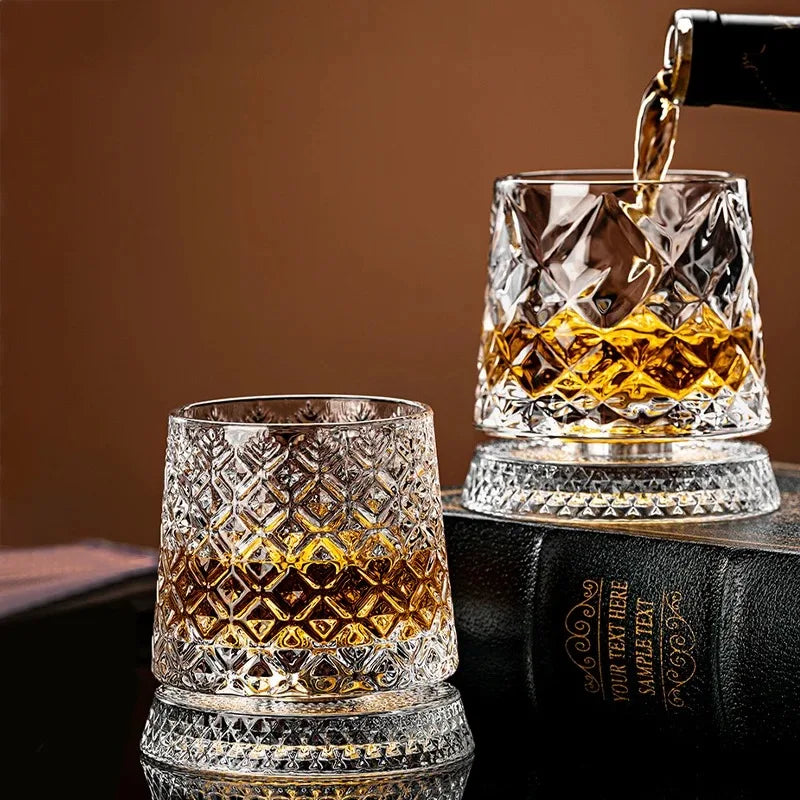 Copo de Whisky Giratório 360º em Cristal