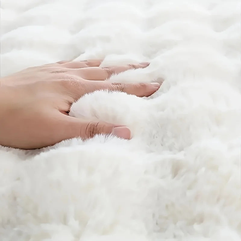 Tapete de Pelucia Luxuoso para Sala de Estar Kazaen
