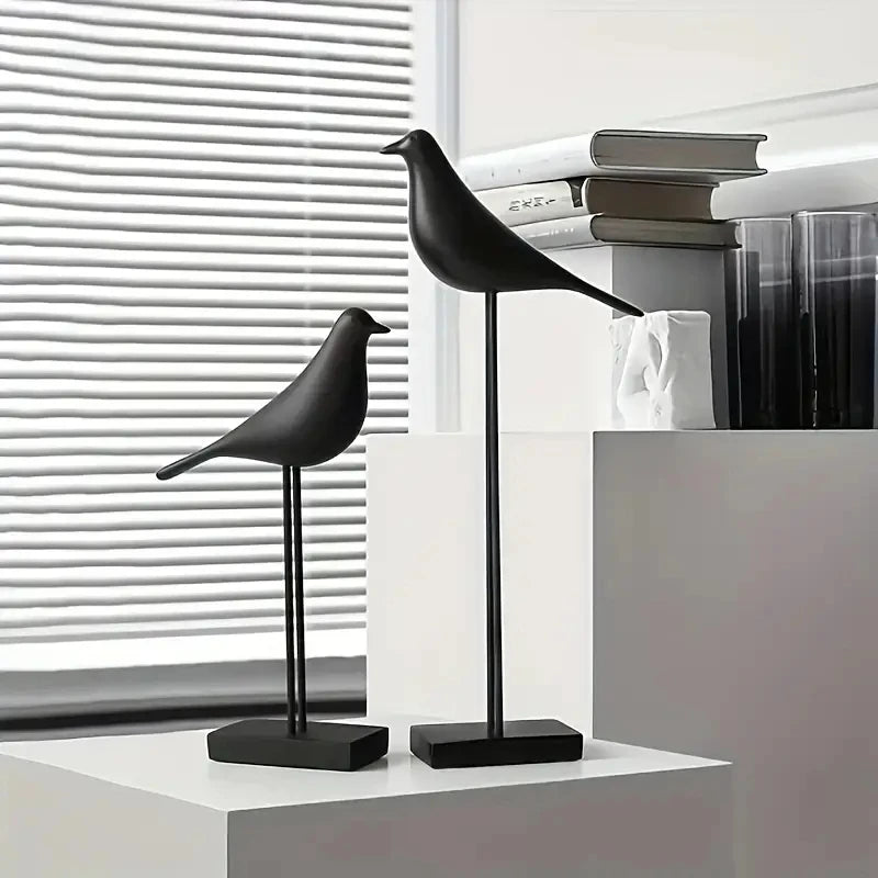 Escultura de Passaro em Resina Colorida Kazaen