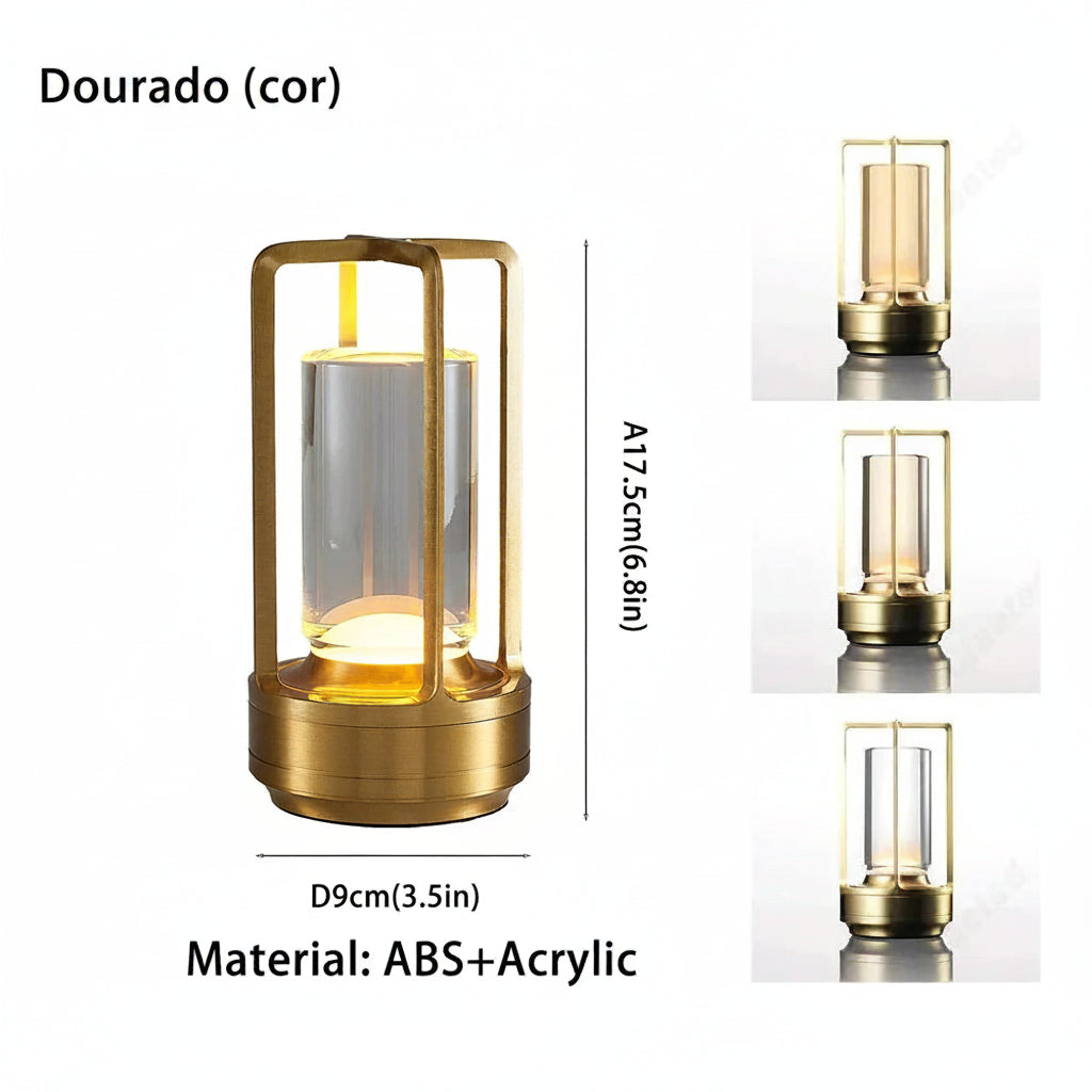Candeeiro de Mesa LED Sem Fio em Design Elegante Kazaen