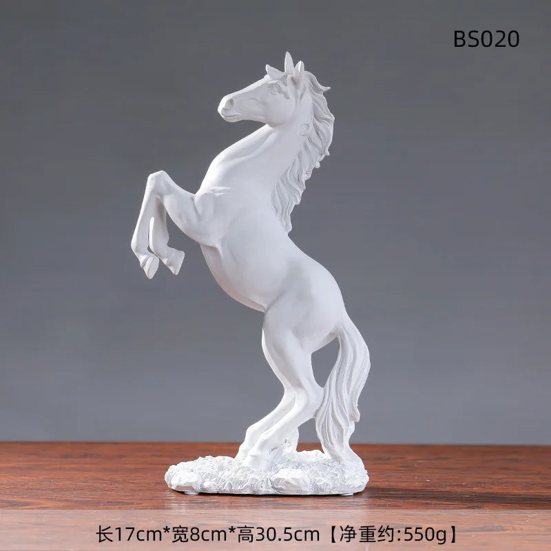 Estátua de Cavalo Vitória em Resina Elegante Kazaen