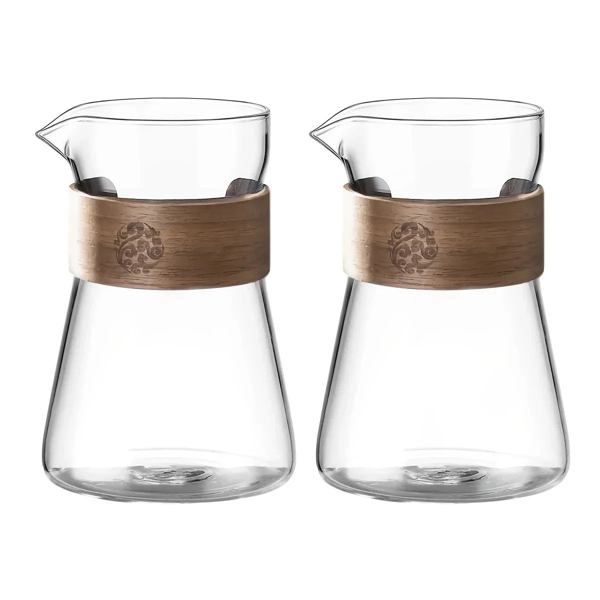 Jarra de Cafe em Vidro Borosilicato com Base de Madeira Kazaen