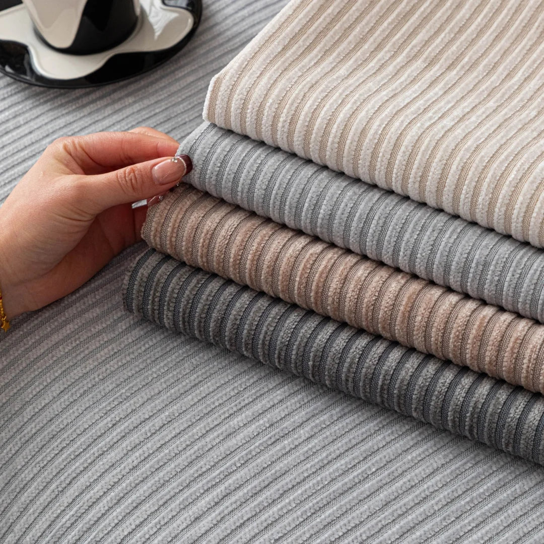 Capa de Sofa Chenille Listras Minimalistas Kazaen