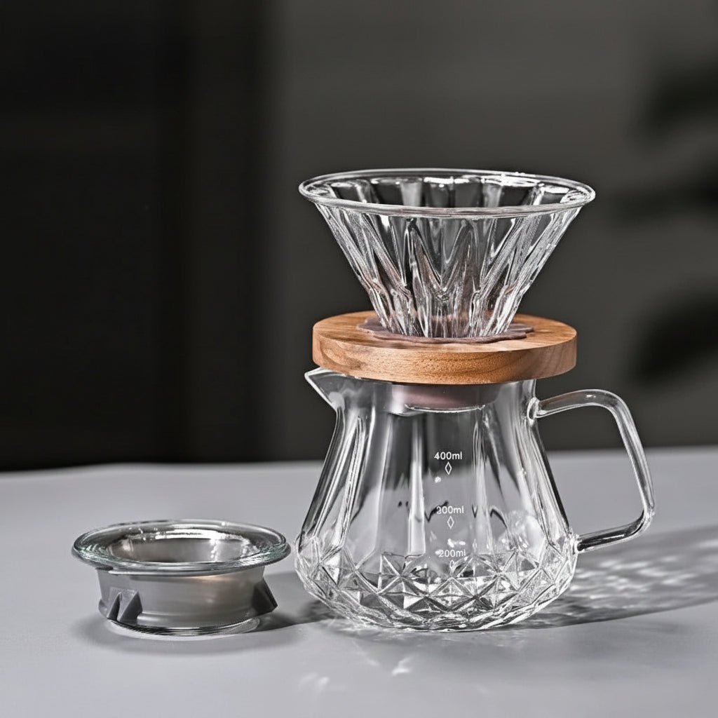 Conjunto de Jarras em Vidro Borossilicato Kazaen para Cafe Gourmet