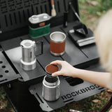Cafeteira Camping em Aço Inoxidável 350ml com Pote-Copo Kazaen