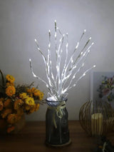 Ramo de Betula Branca com Luzes LED para Decoracao Kazaen