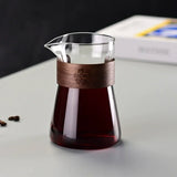 Jarra de Cafe em Vidro Borosilicato com Base de Madeira Kazaen