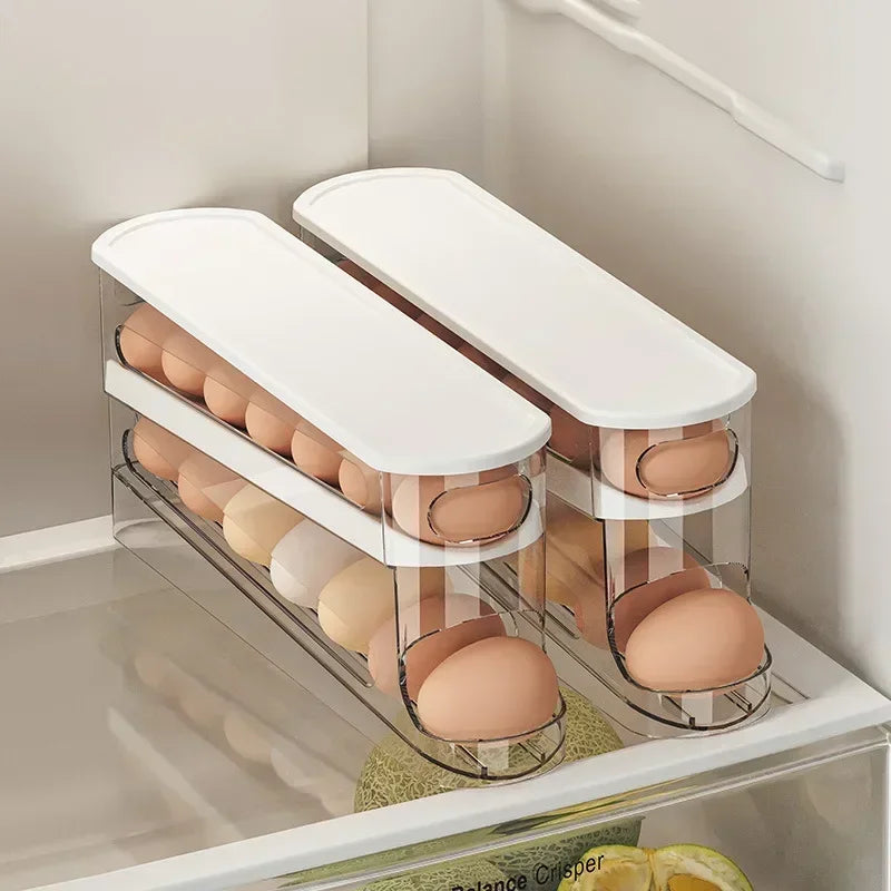 Dispensador de Ovos em Acrílico Transparente Estilo Escada Kazaen