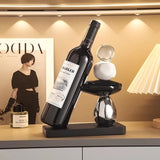 Suporte Escultural para Vinho em Resina Premium