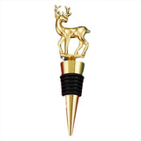 Rolha Escultural Cervo em Metal Dourado