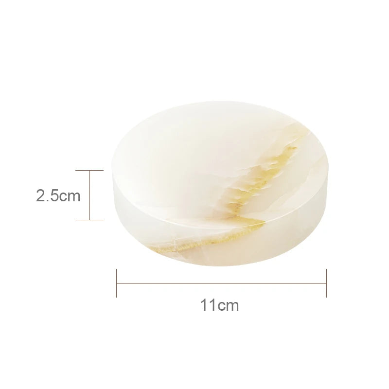 Conjunto de Acessorios para Banheiro em Marmore Onix Branco Kazaen
