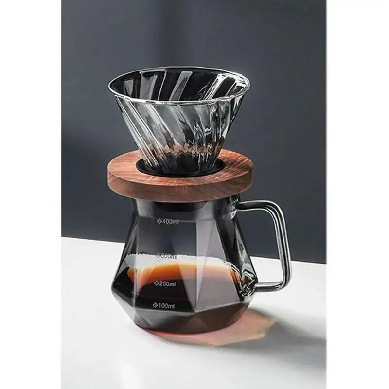Cafeteira em Vidro Cristal com Gotejador Kazaen