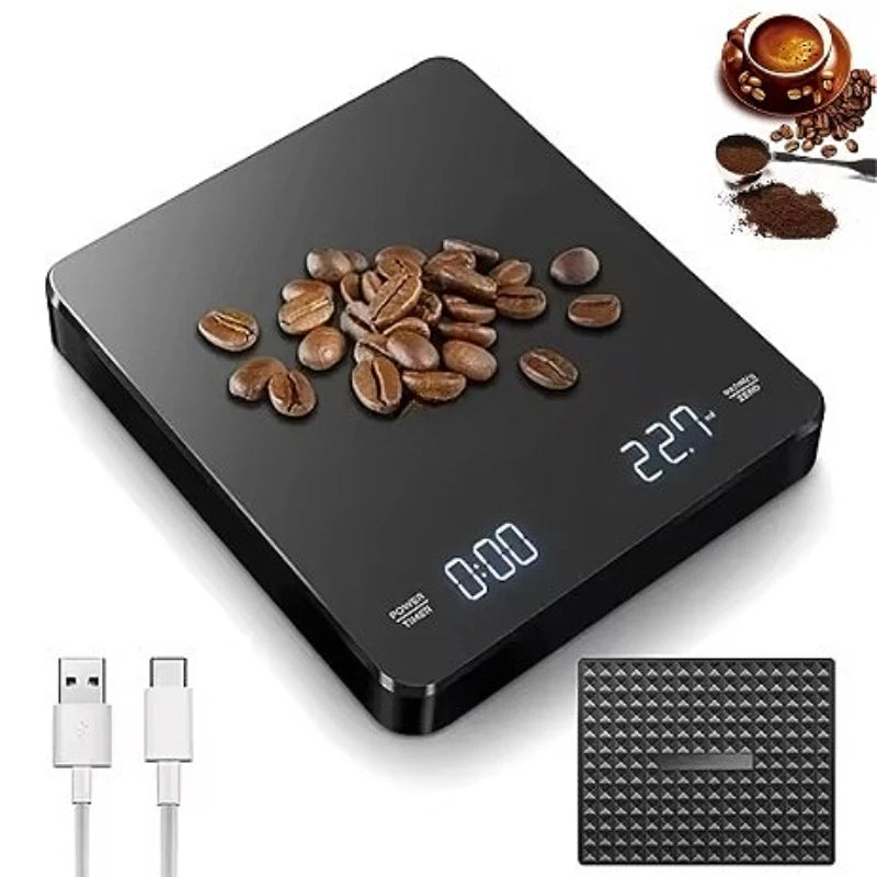 Balança de Café Digital com Timer e Display LED Kazaen