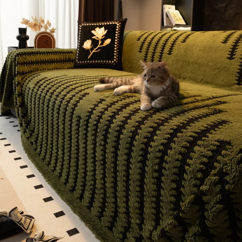Capa de Sofa em Jacquard Tufado Luxuoso Kazaen