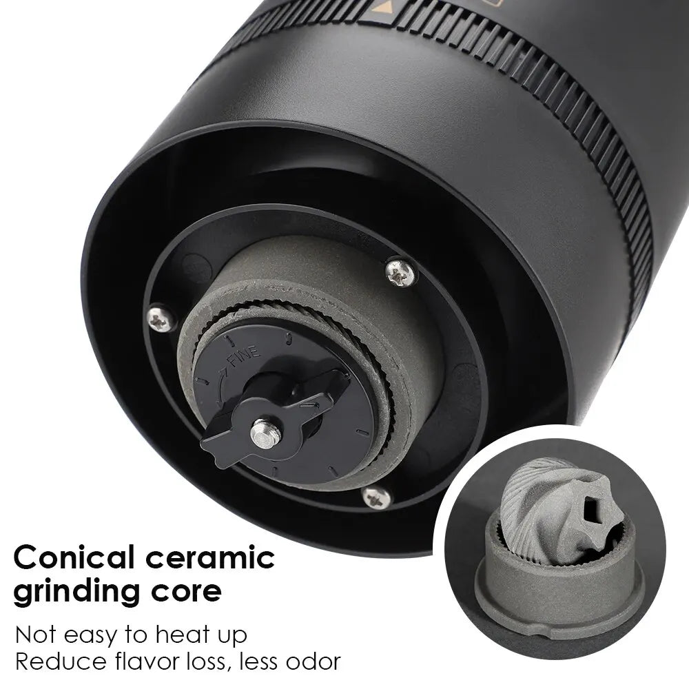 Moedor de Cafe Eletrico Portatil em Ceramica Premium Kazaen