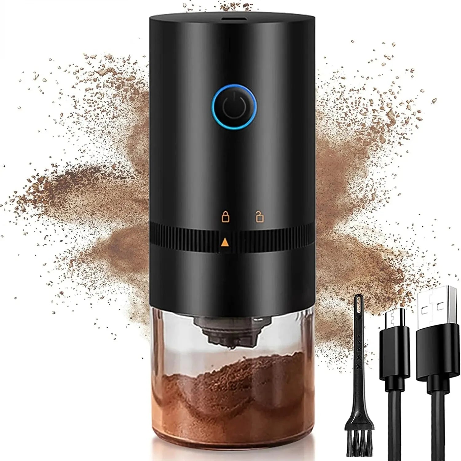 Moedor de Cafe Eletrico Portatil em Ceramica Premium Kazaen
