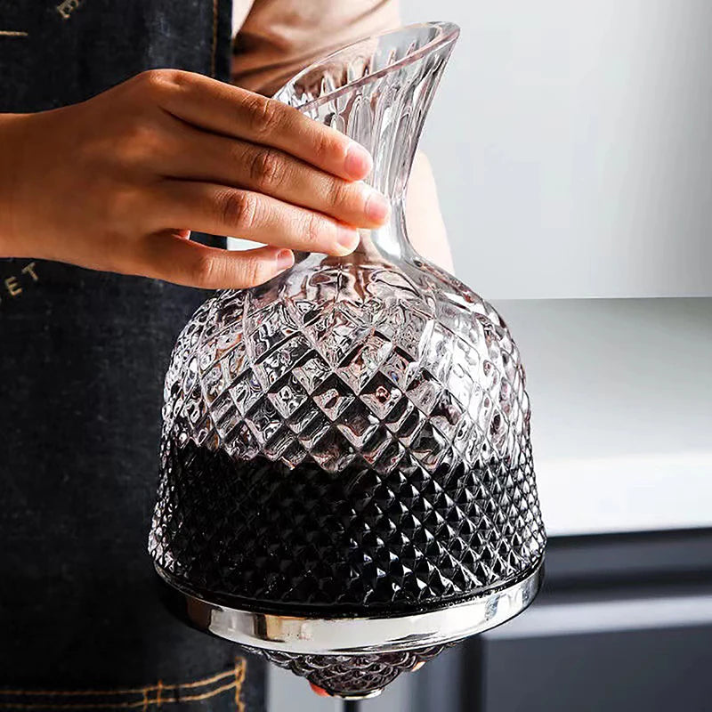 Decantador Giratório em Cristal de Luxo para Vinho Tinto