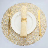 Conjunto de 4 Tapetes de Mesa em PVC Dourado Kazaen