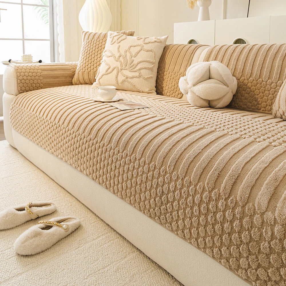 Capa de Sofa Geometrica Jacquard Kazaen