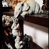 Estatuetas de Elefante em Resina Artesanal Kazaen 3 Pecas