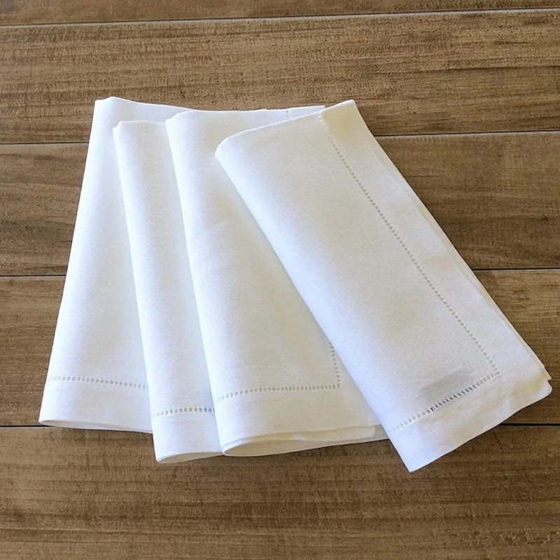Conjunto de Guardanapos de Linho Bordados 4 Peças Kazaen