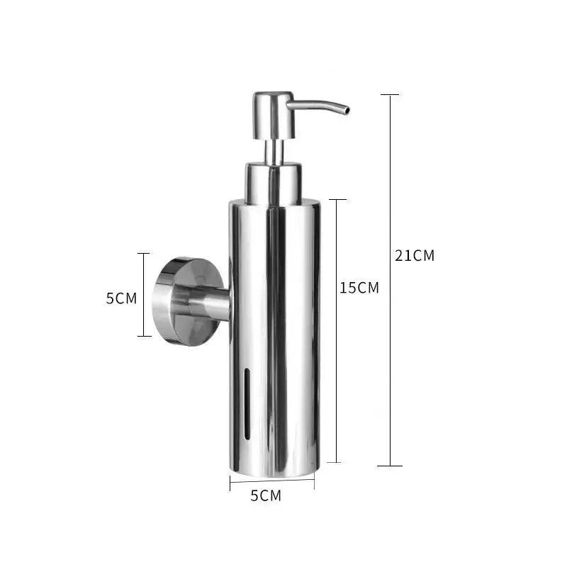 Dispensador de Sabao em Aco Inoxidavel Escovado 250ml Kazaen