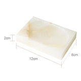 Conjunto de Acessorios para Banheiro em Marmore Onix Branco Kazaen