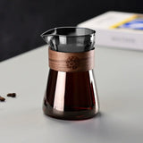 Jarra de Cafe em Vidro Borosilicato com Base de Madeira Kazaen