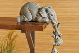 Estatuetas de Elefante em Resina Artesanal Kazaen 3 Pecas