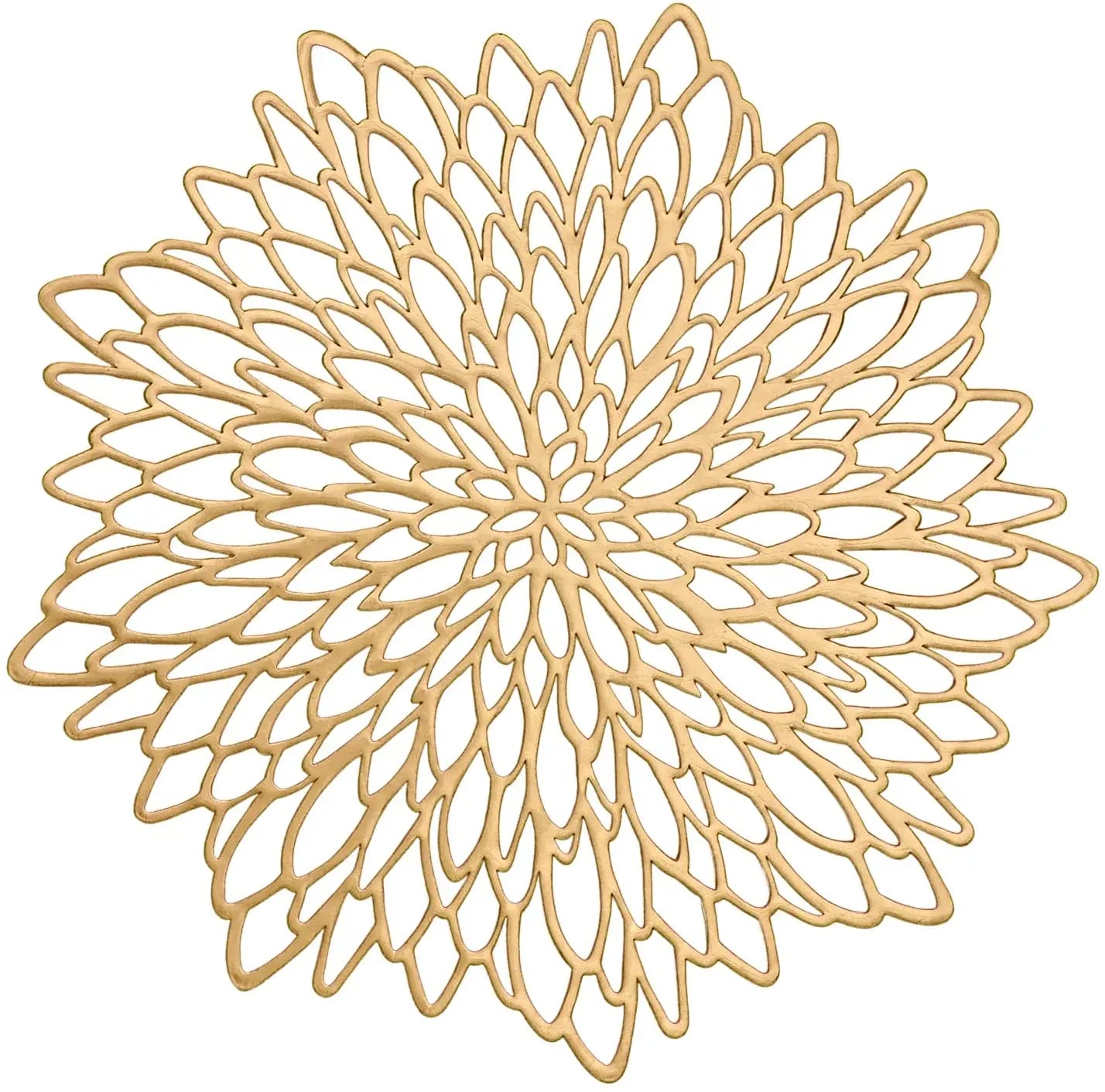 Conjunto de 4 Tapetes de Mesa em PVC Dourado Kazaen