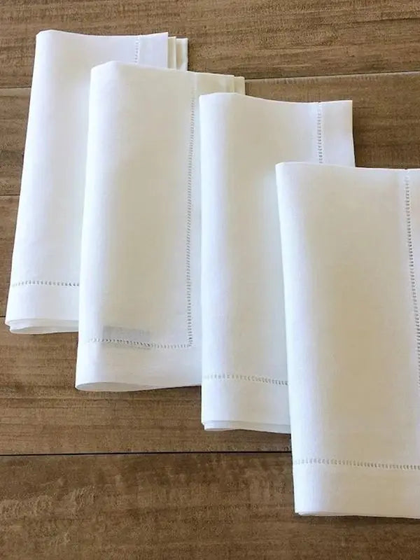 Conjunto de Guardanapos de Linho Bordados 4 Peças Kazaen