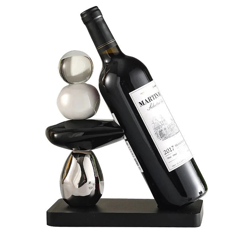 Suporte Escultural para Vinho em Resina Premium
