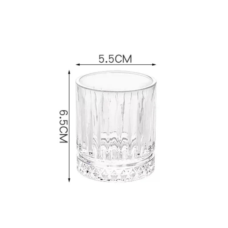 Conjunto de Copos de Degustação em Cristal Lapidado 6 Peças