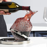 Decantador Giratório em Cristal de Luxo para Vinho Tinto