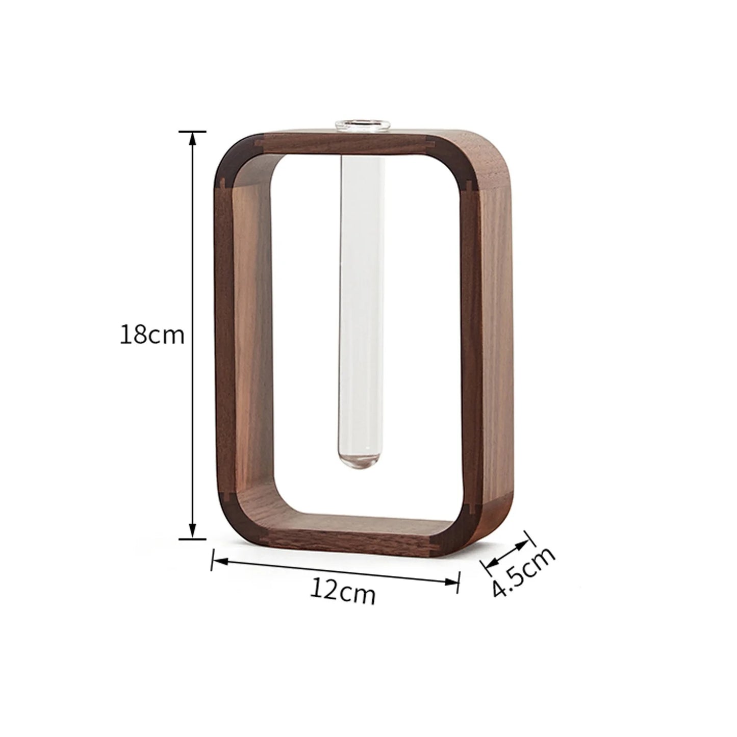 Vaso de Ensaio em Madeira Nogueira Minimalista Kazaen