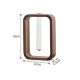 Vaso de Ensaio em Madeira Nogueira Minimalista Kazaen