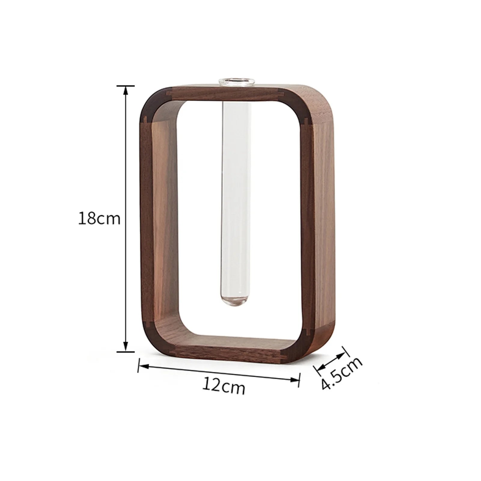 Vaso de Ensaio em Madeira Nogueira Minimalista Kazaen