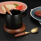 Conjunto de Talheres em Inox e Madeira Nobre Kazaen - 4 Peças