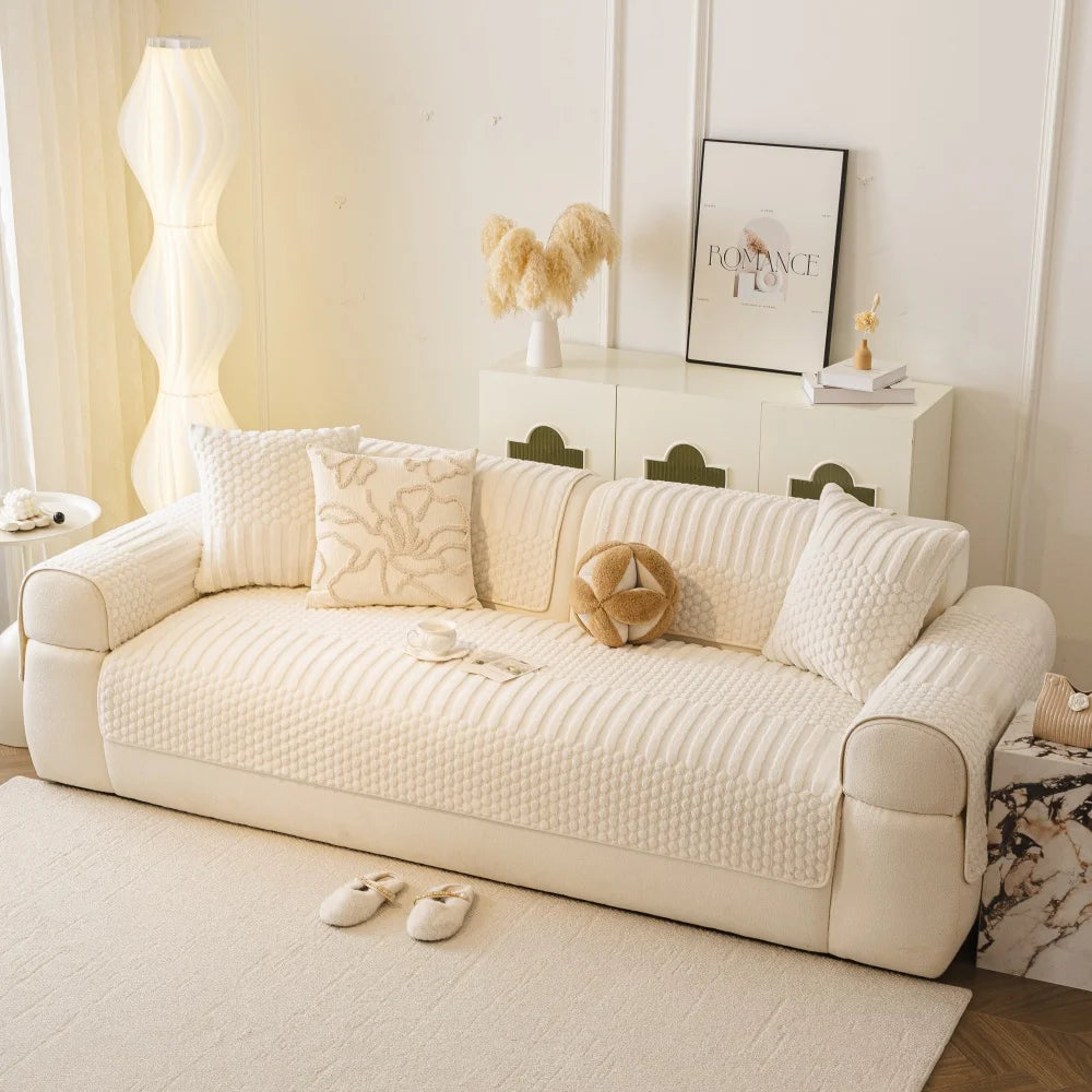 Capa de Sofa Geometrica Jacquard Kazaen