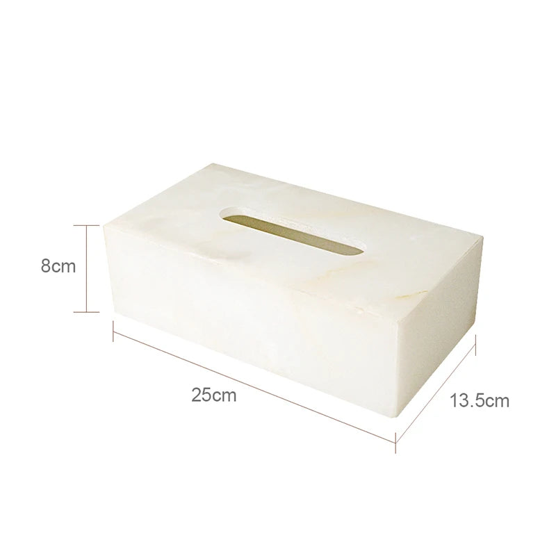 Conjunto de Acessórios para Banheiro em Mármore Ônix Branco Kazaen