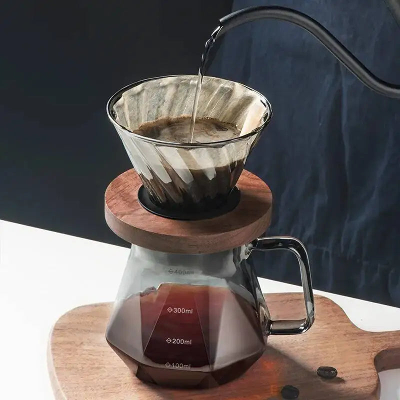 Cafeteira em Vidro Cristal com Gotejador Kazaen
