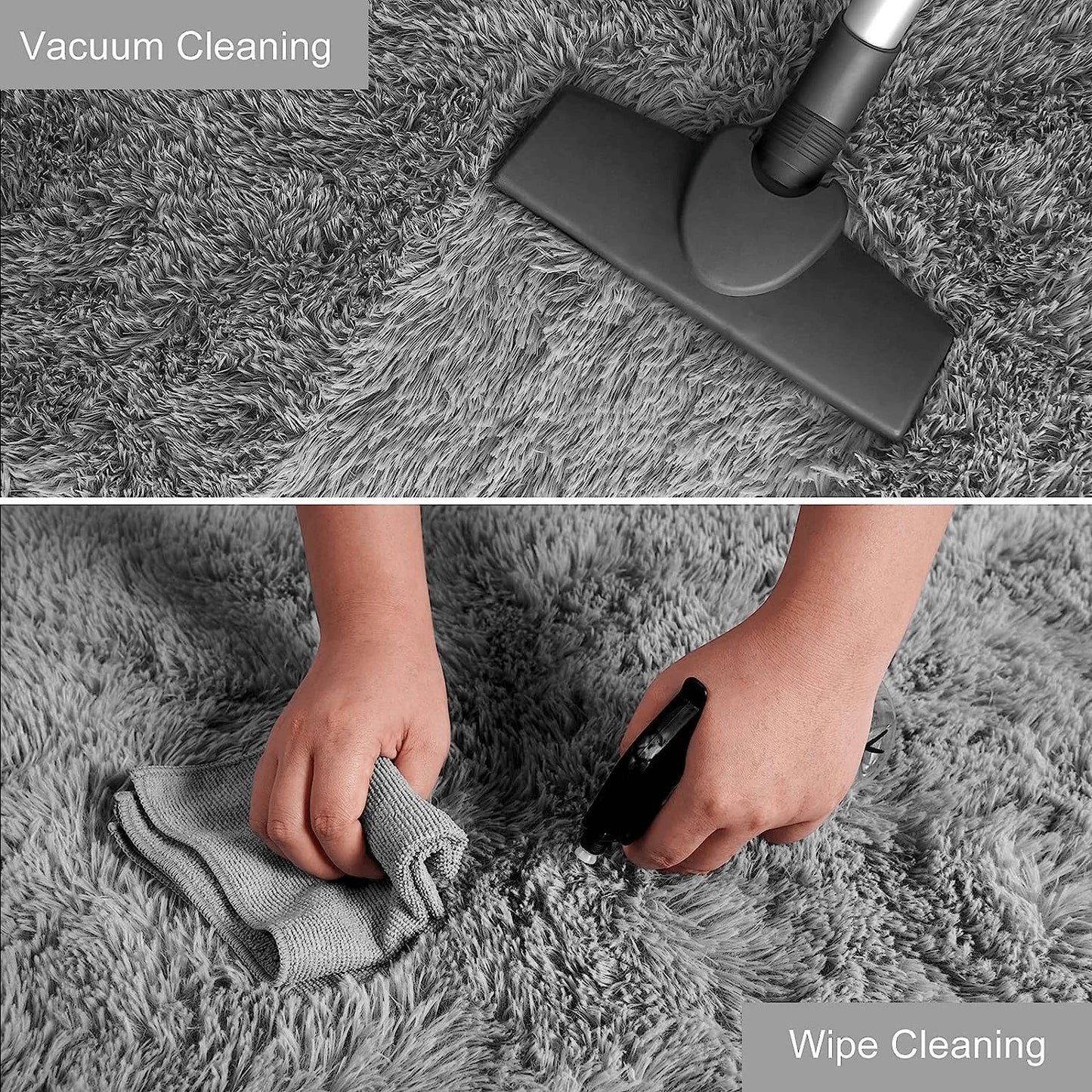 Tapete de Pelucia Antiderrapante para Quarto Kazaen