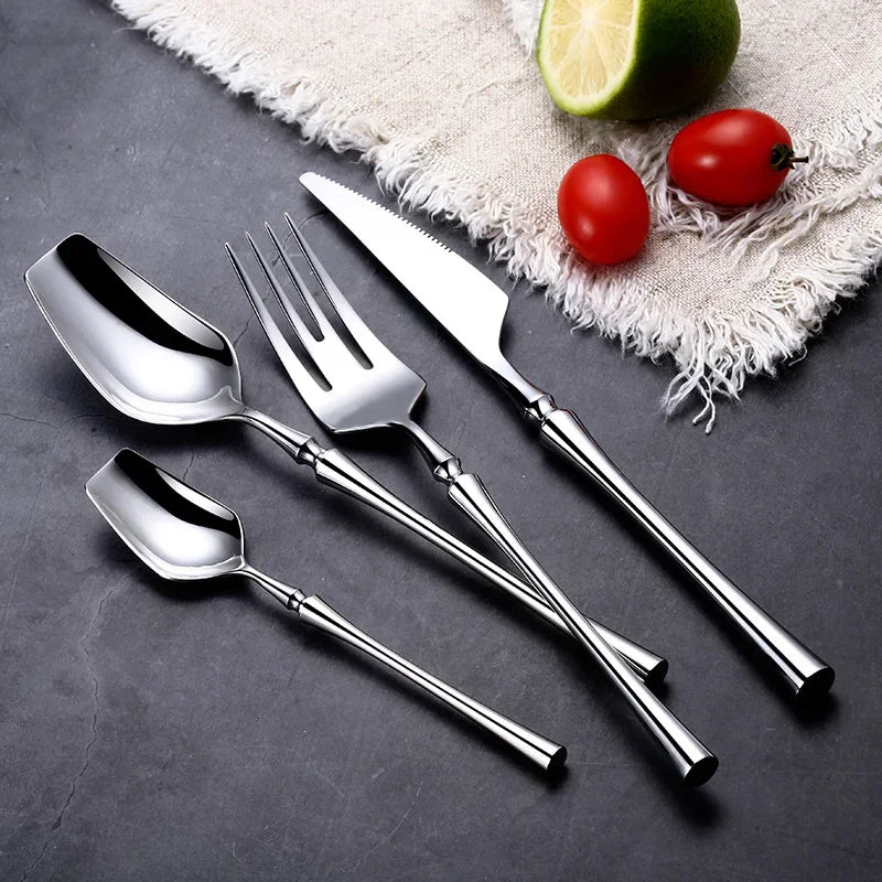 Conjunto de Talheres de Aço Inoxidável Fosco Kazaen