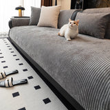Capa de Sofa Chenille Listras Minimalistas Kazaen