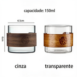 Conjunto de Xícaras de Chá em Vidro Térmico 150ml Kazaen