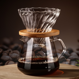 Conjunto de Cafeteira Pour Over em Vidro Kazaen