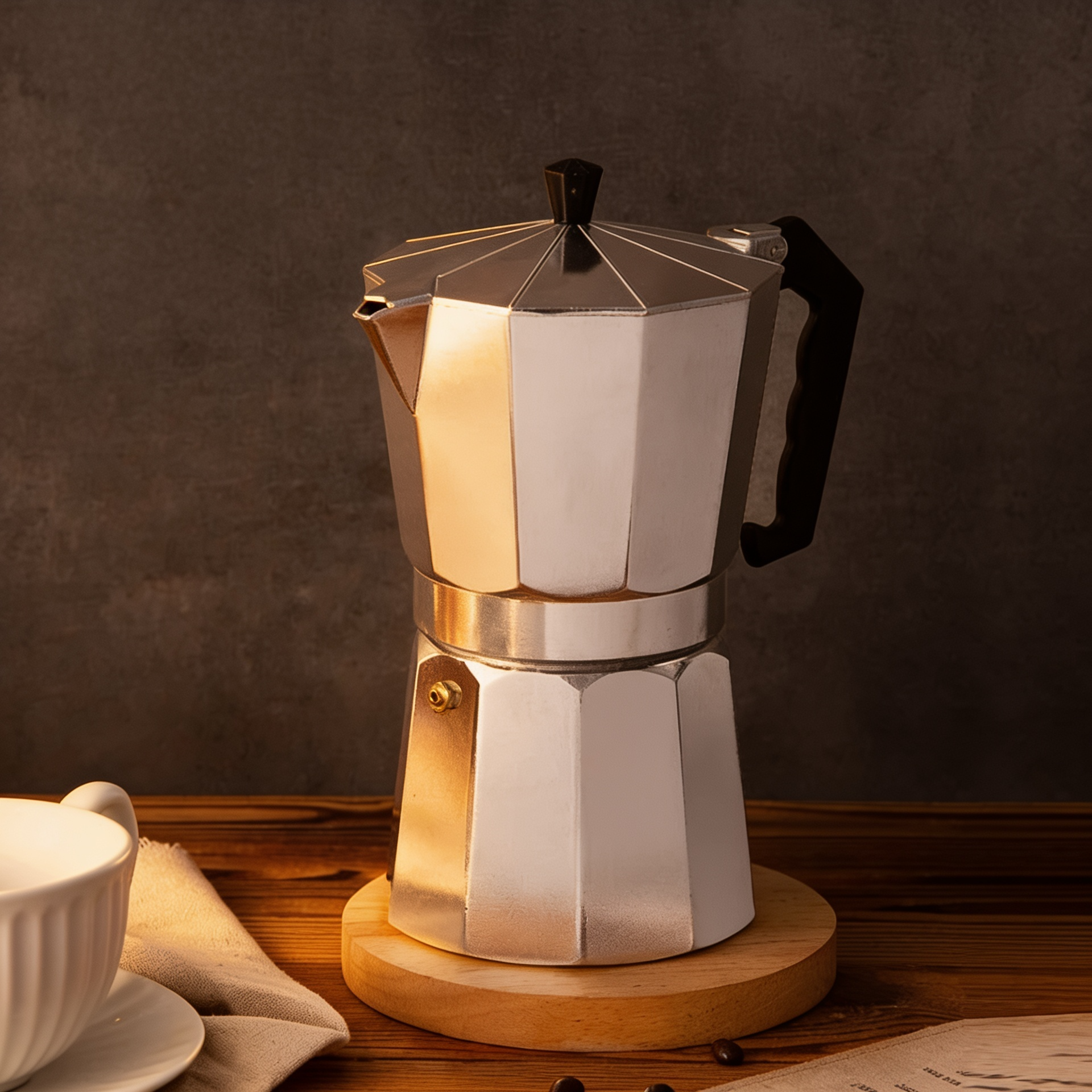 Cafeteira Italiana de Aluminio Octogonal Kazaen