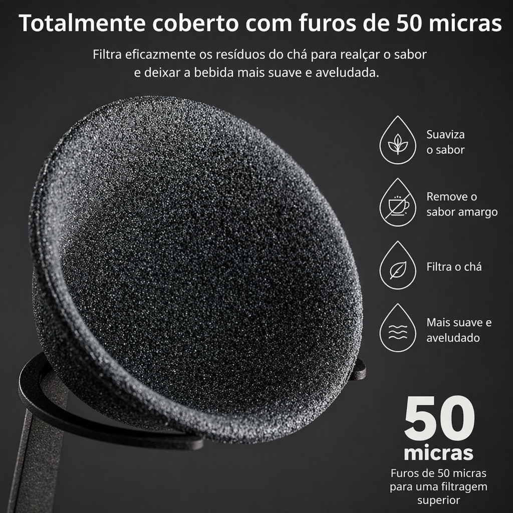 Infusor de Chá em Cerâmica Premium Microporoso Kazaen