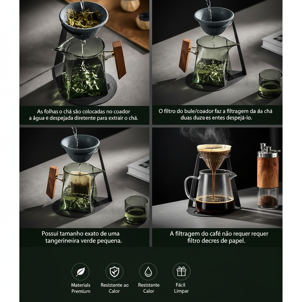 Infusor de Chá em Cerâmica Premium Microporoso Kazaen